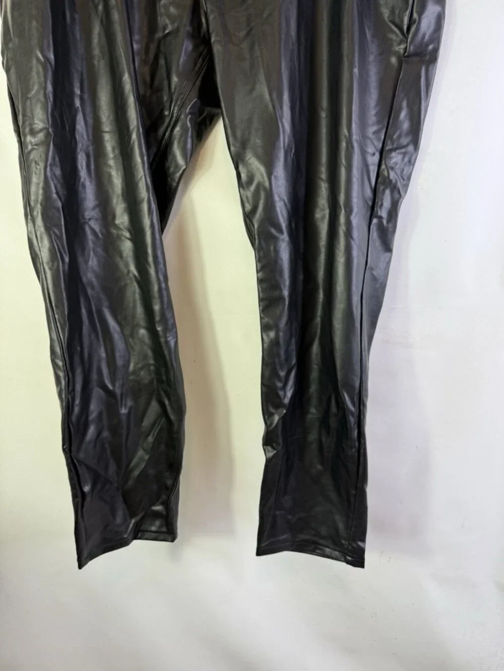 New Abercrombie & Fitch Curve Love The Skinny High Rise Faux Leather Pants